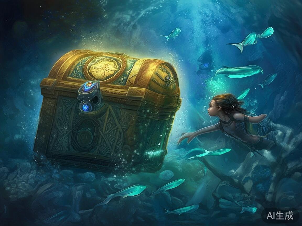 游戏中最吸引人的莫过于那些隐藏在深海中的宝藏，传说